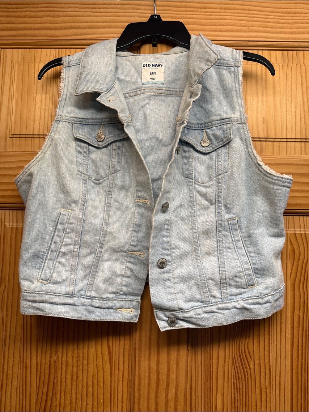 Old Navy Light Blue Denim Vest